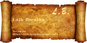 Laib Borsika névjegykártya